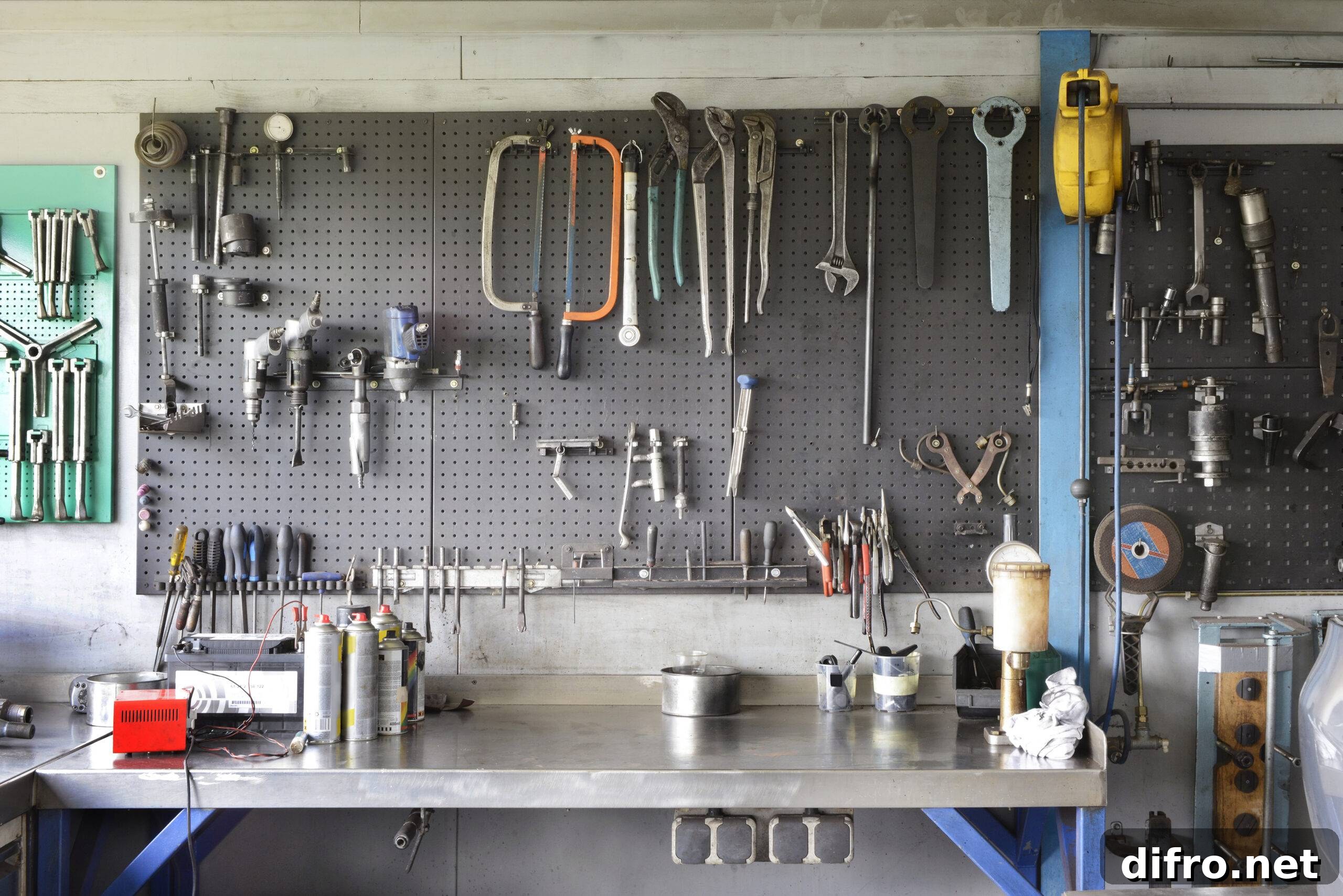Garage workshop toolboard