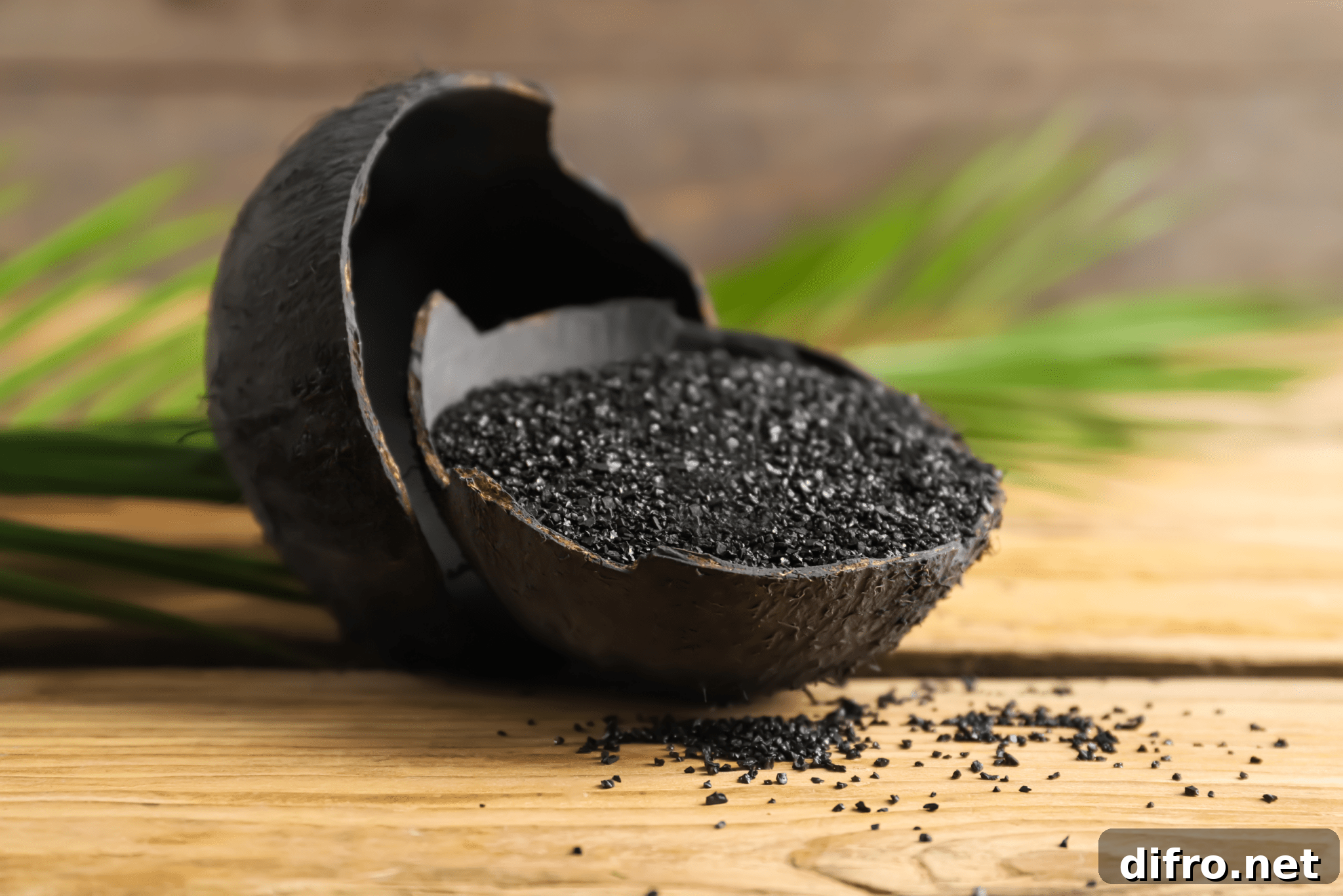 5 Chemical-Free Microwave Cleaning Tips to Avoid Hidden Risks 6 A wooden bowl full of activated charcoal.