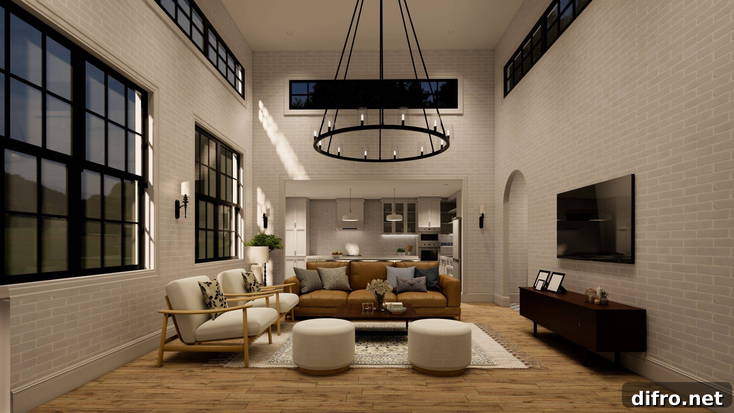 Style Your Home Like a Professional Interior Designer 4 A large, open concept living room with high ceilings.