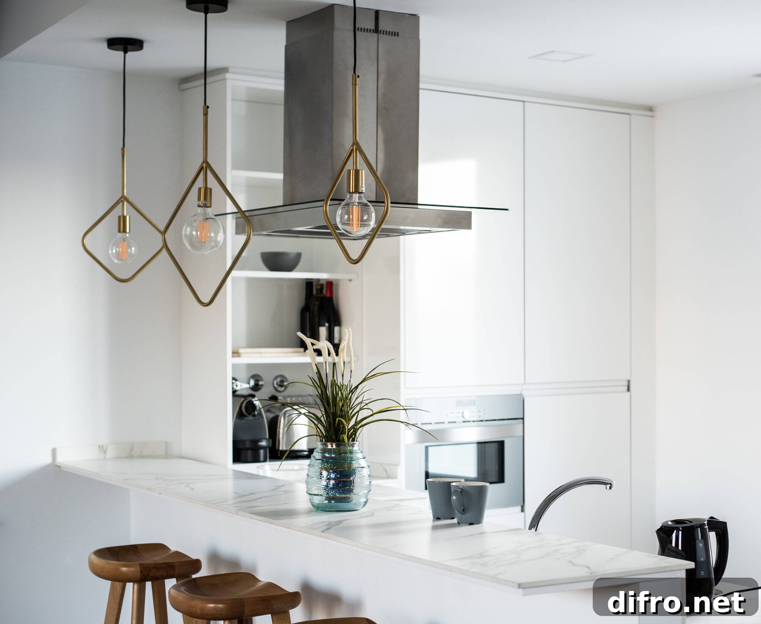 One Upgrade to Make Your Kitchen Look More Expensive 2 Beautiful interior design house and modern white kitchen
