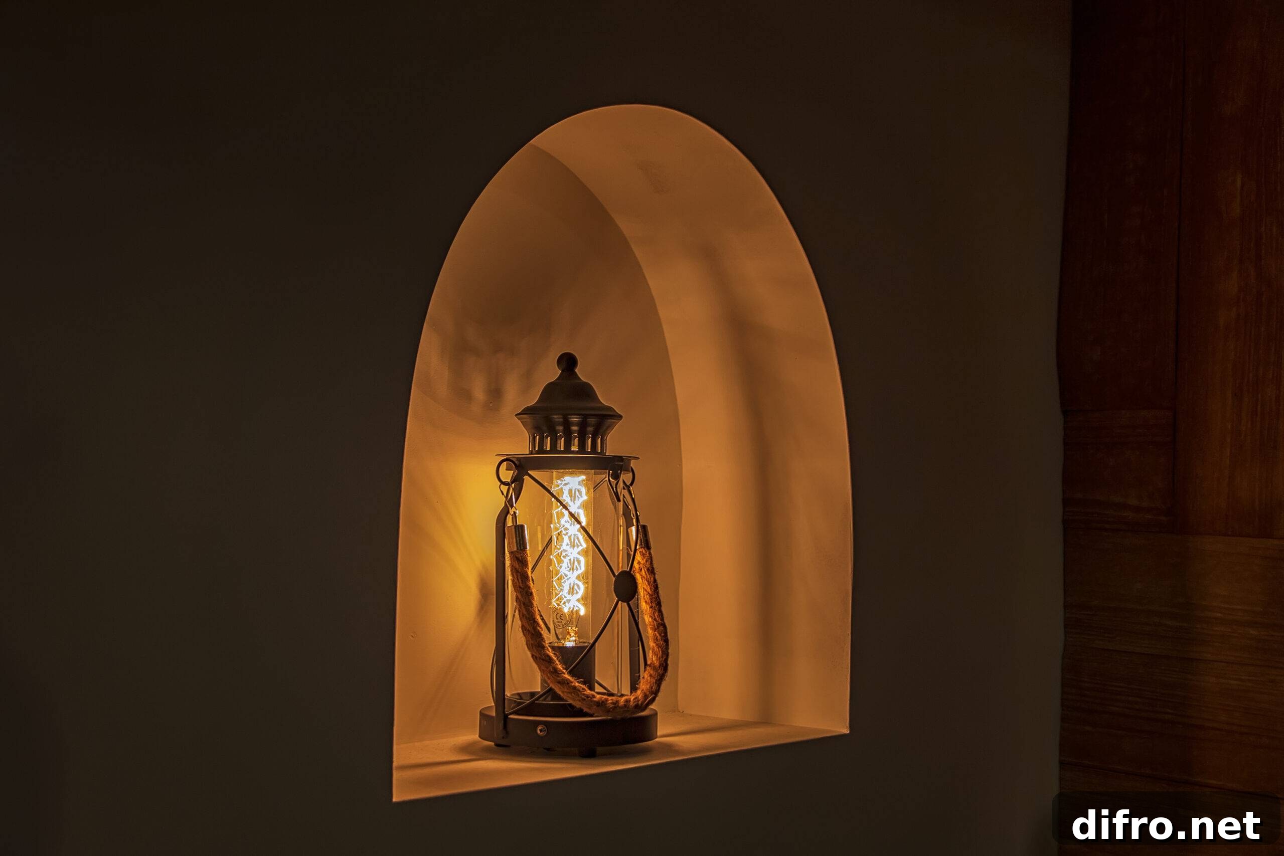 6 Living Room Essentials for a Cozy, Inviting Space 5 Old fashioned lantern with led lights. Vintage decoration home
