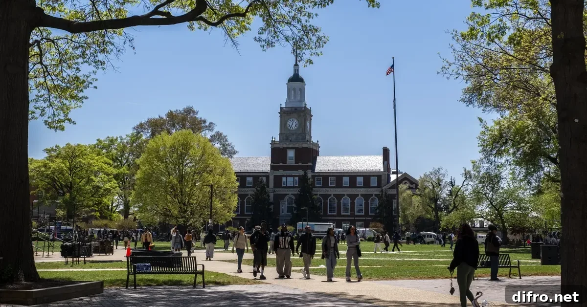 Black History Month Reveals HBCU Campuses' Hidden Design Legacy 3 Students walk through the campus of Howard University on April 17, 2025 in Washington, D.C.