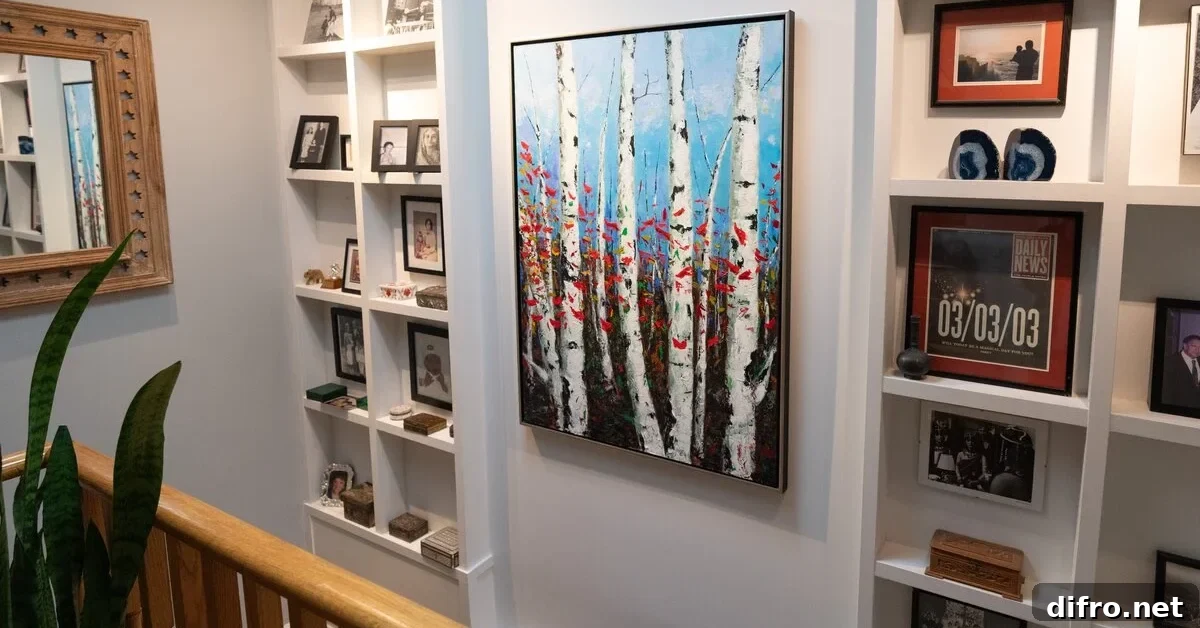 2026 Wall Upgrade: Unframed Art That Looks Intentional 3 Unframed art used as a centerpiece in display.