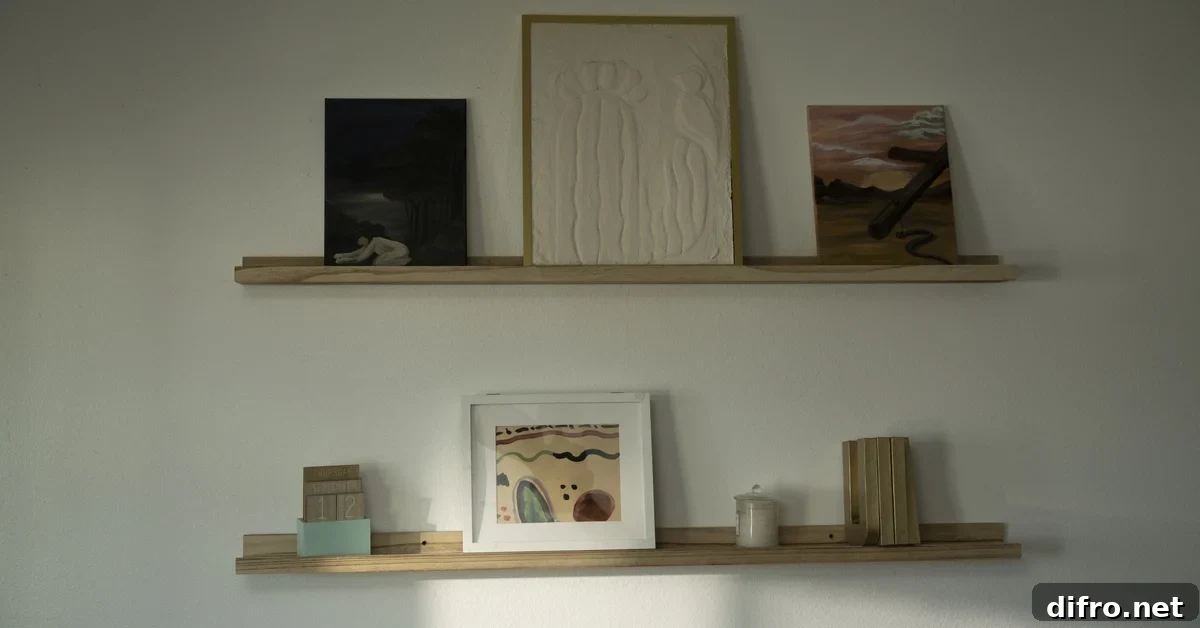 2026 Wall Upgrade: Unframed Art That Looks Intentional 5 Picture ledges used to house artwork, including unframed ones.