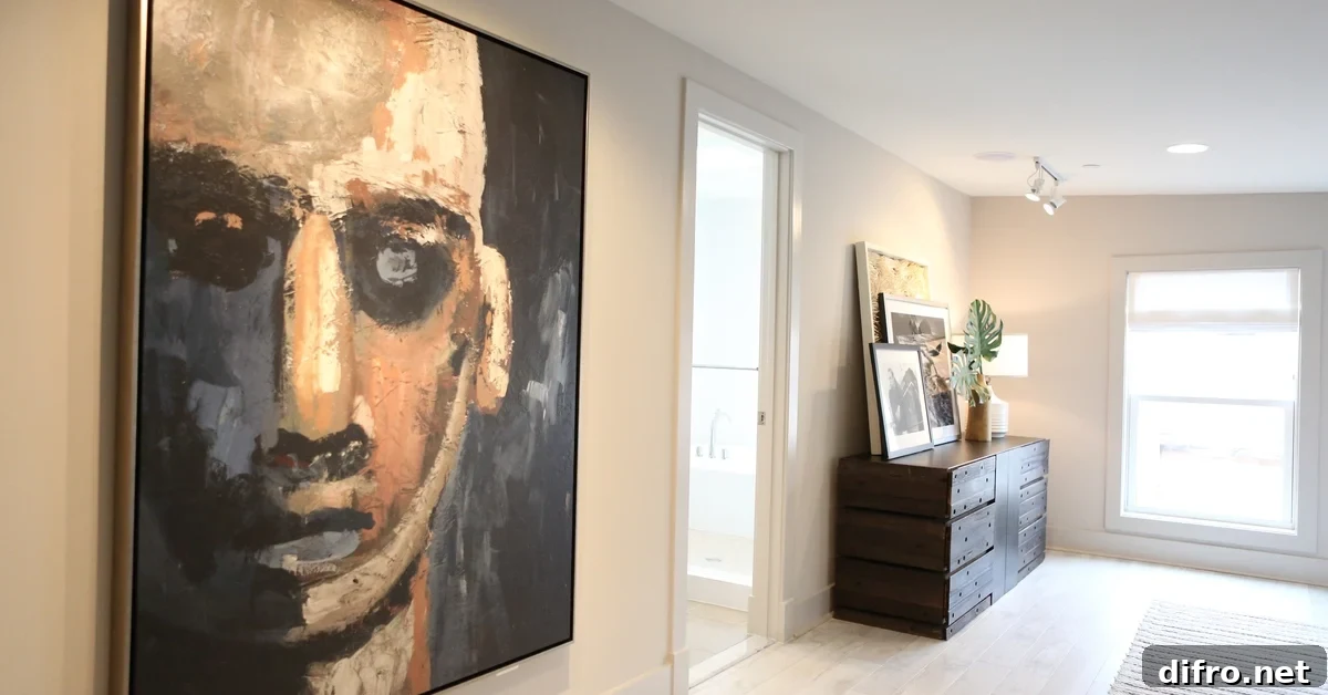 2026 Wall Upgrade: Unframed Art That Looks Intentional 7 Extra huge unframed art taking up an entire wall