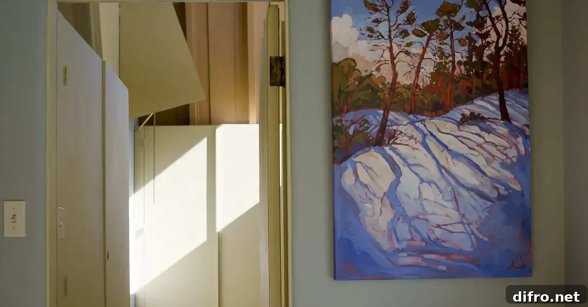 2026 Wall Upgrade: Unframed Art That Looks Intentional 9 Unframed art used by a doorway.