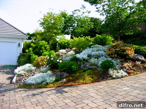sloping rock garden