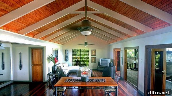 Beach villa with South Pacific influences