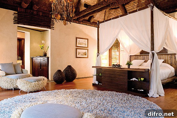 South Pacific inspired bedroom design