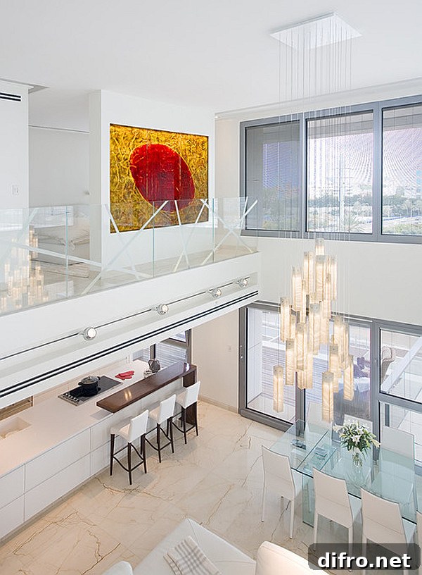 Contemporary living room with Hollywood design