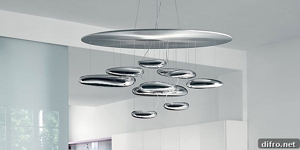 Mercury Sospensione sculptural pendant by Artemide
