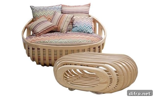 Arena armchair and love seat together - cohesive outdoor seating arrangement