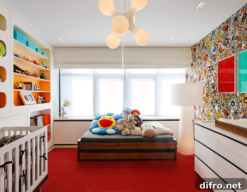 ombre wall painting - kids room