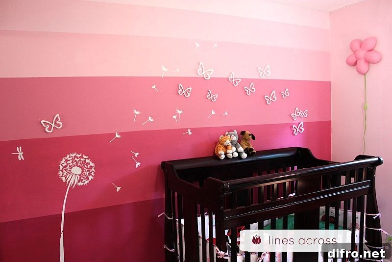 ombre accent wall - nursery
