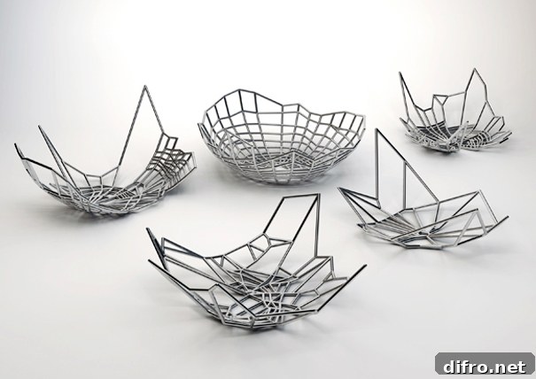 SOD project metal bowl reflecting fragmented web traces
