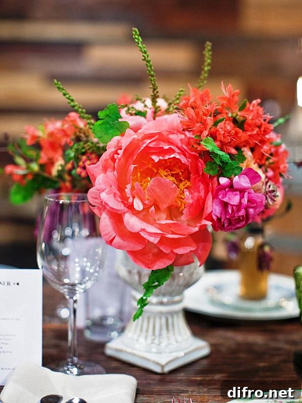 A colorful Thanksgiving floral centerpiece