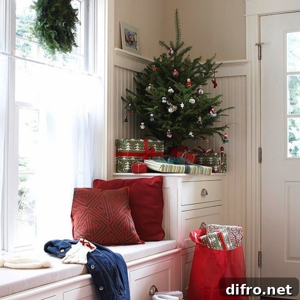 space saving christmas tree table top