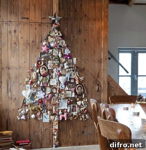 space saving christmas tree wall pictures