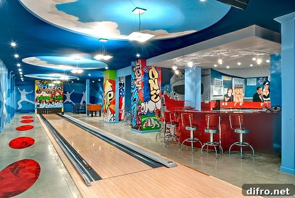 bowling lane at home