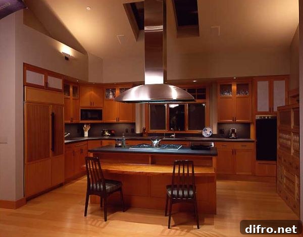 Ergonomic Asian kitchen with ample space