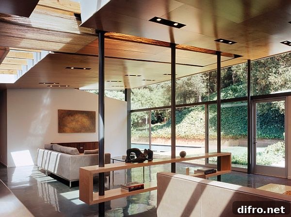 Minimalist living room divider
