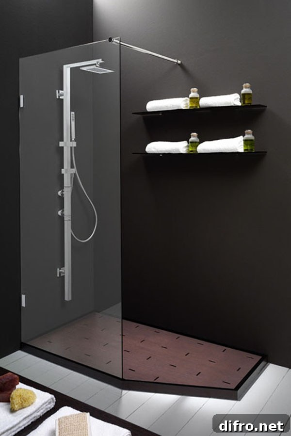 Luxurious open roman shower design