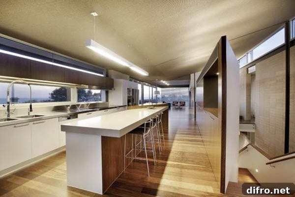 Interior detail with timber finishes
