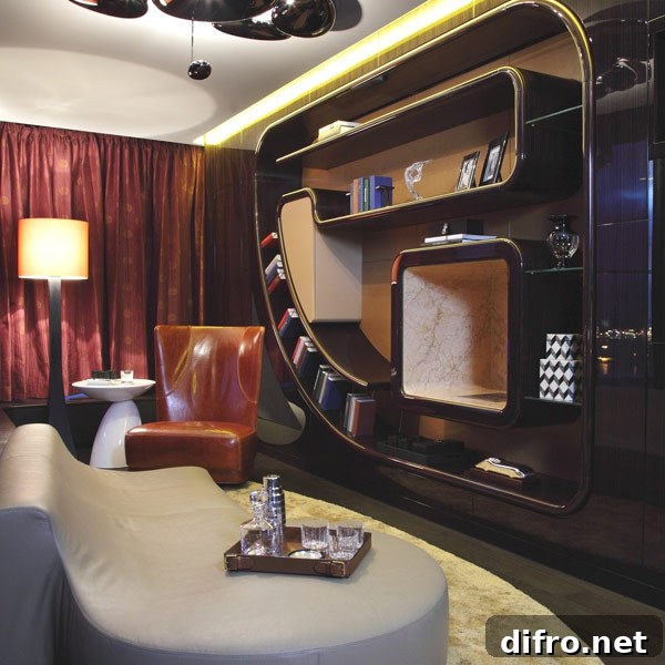 curved TV furniture