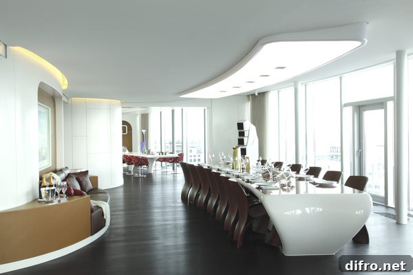penthouse stylish dining table