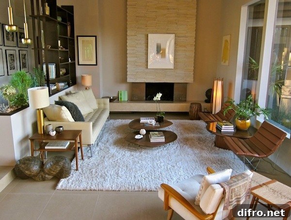 living room sleek modern