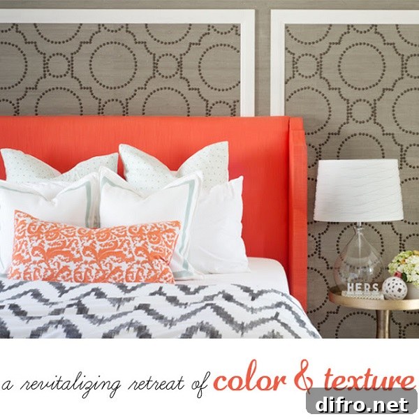 Faux panel wall accent made of grasscloth