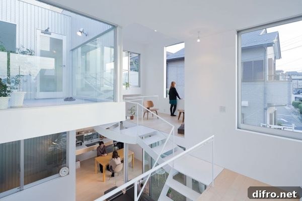 Ergonomic design of the house in Chayagasaka