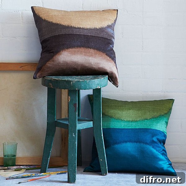 Silk pillow covers from West Elm
