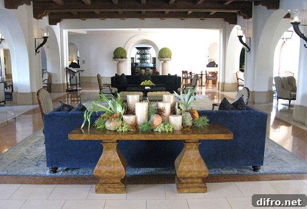 Santa Barbara resort lobby
