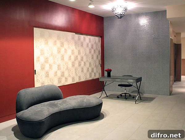 Chic condo lobby