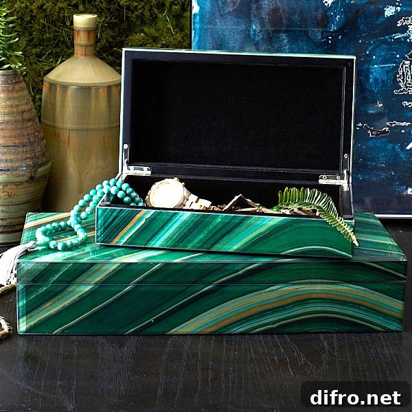 Agate jewelry box