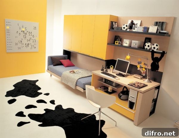 Stylish space-saving addition to the kids' bedroom