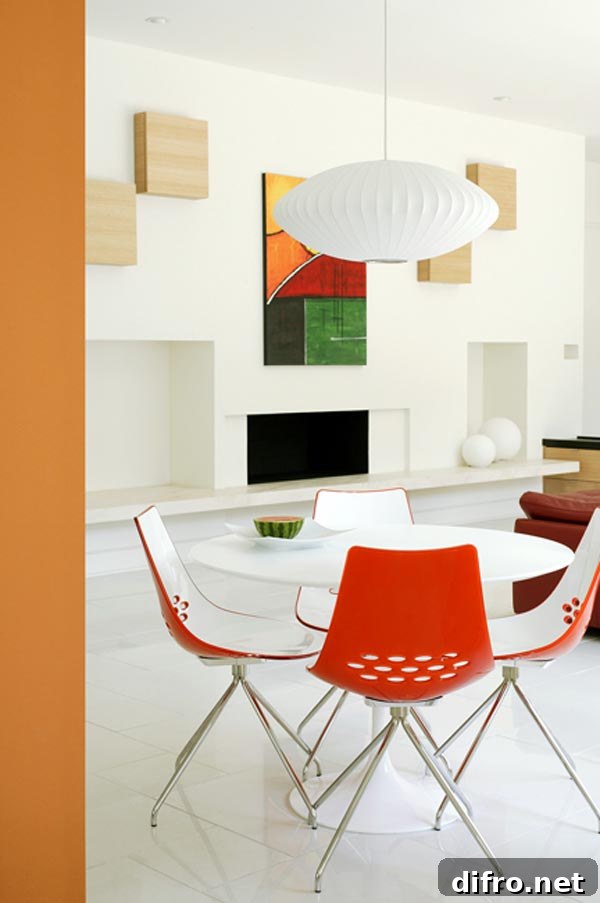 Living area and view to courtyard