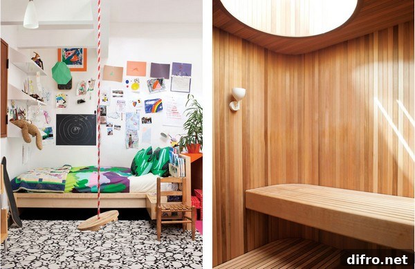 Open-plan living and dining areas with natural light