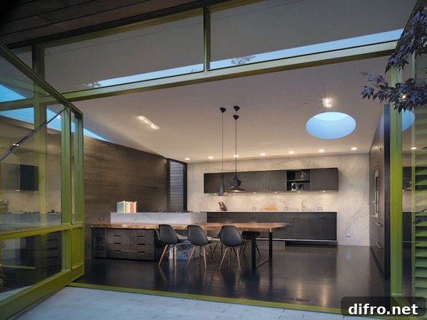 Outdoor seating and garden area at the Deam residence