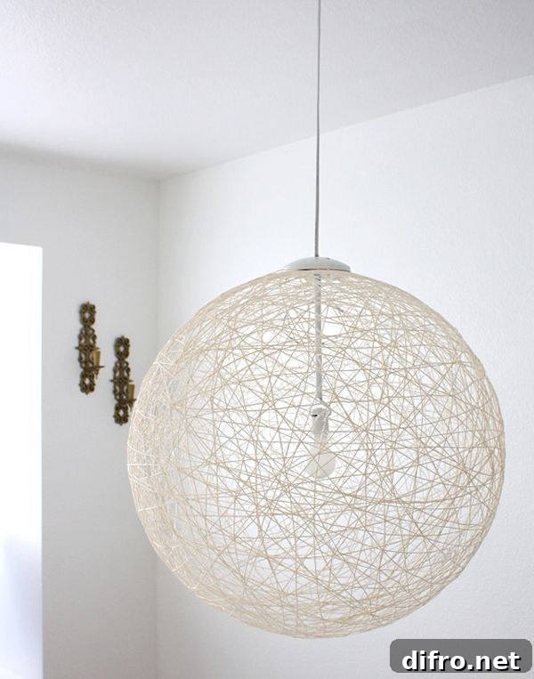 Stunning string pendant light DIY