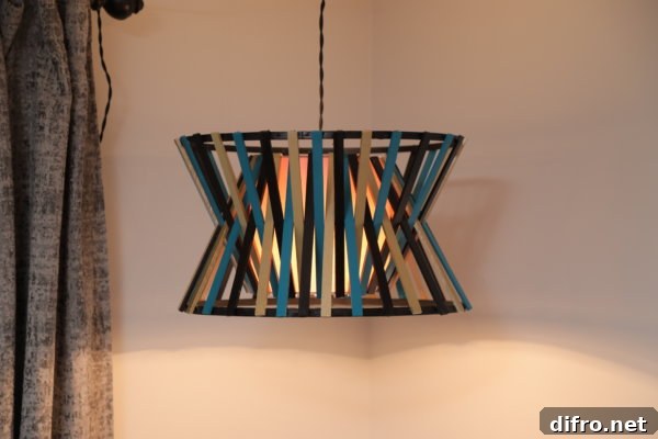 finished DIY pendant lamp