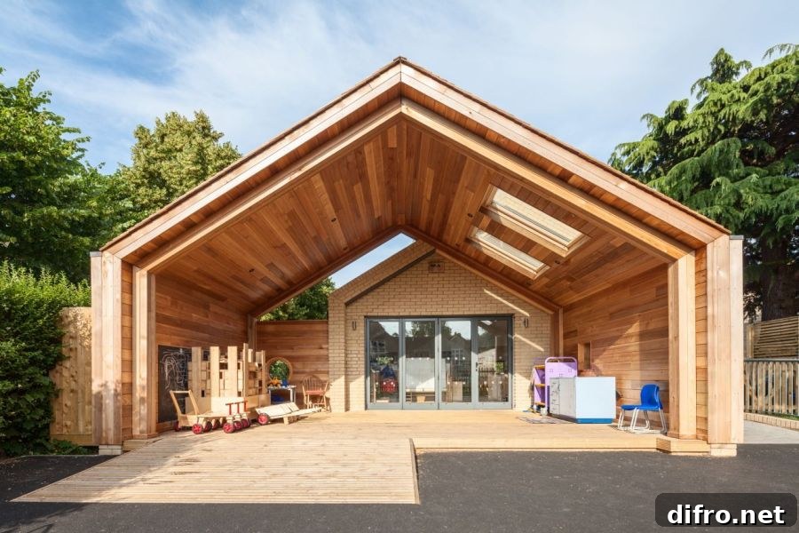 Open playroom at the front of the Oxfordshire school