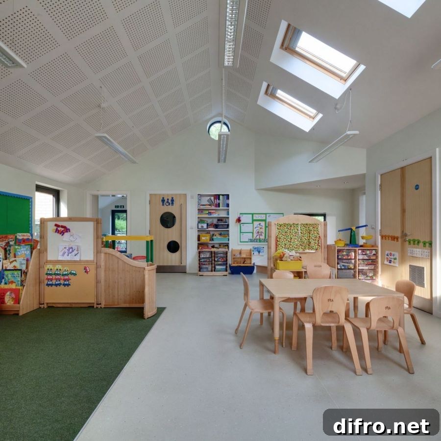 Colurful and relaxed interior of the St Mary’s Infant School