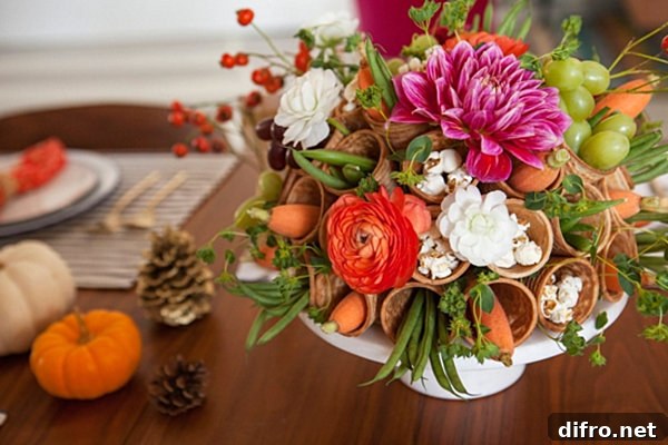 Ice cream cone Thanksgiving table design