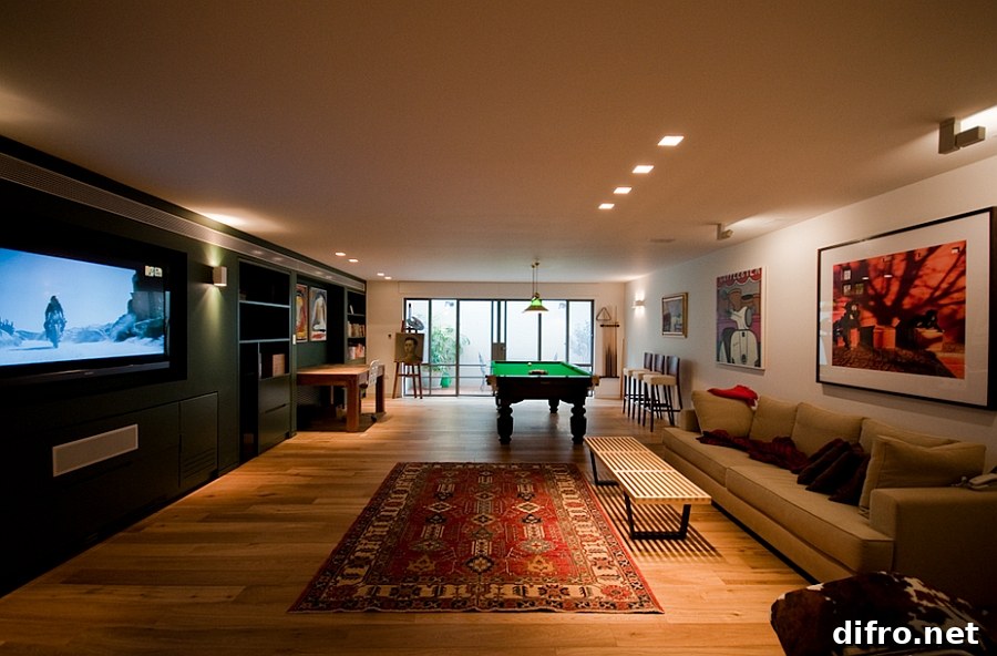 Entertainment and gaming room idea