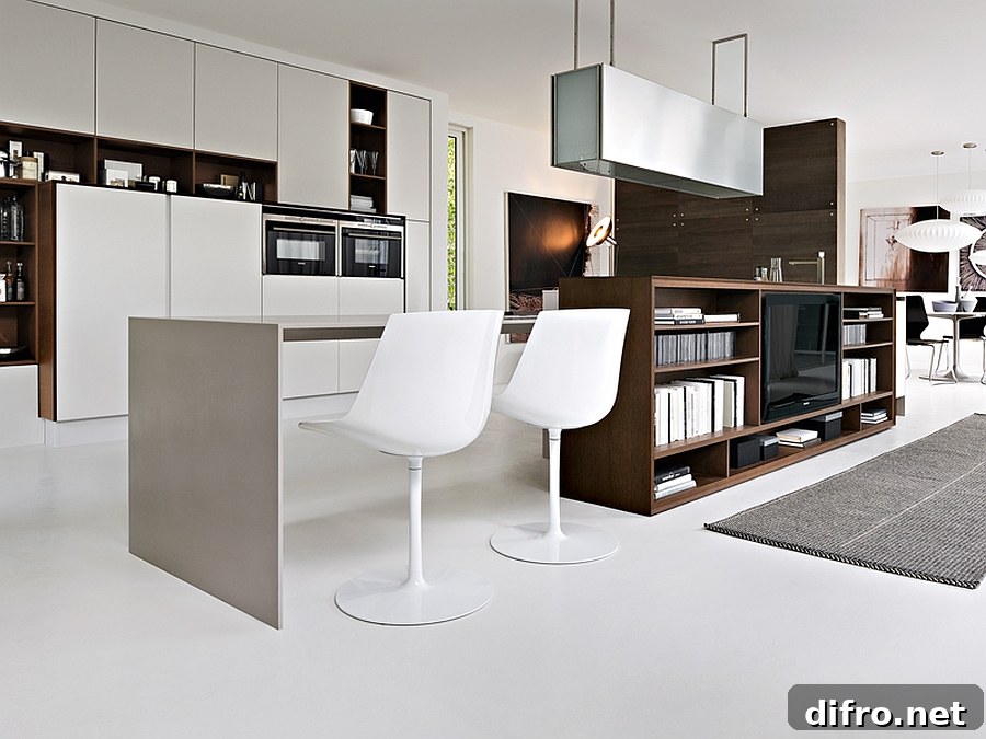Seating space at the breakfast nook
