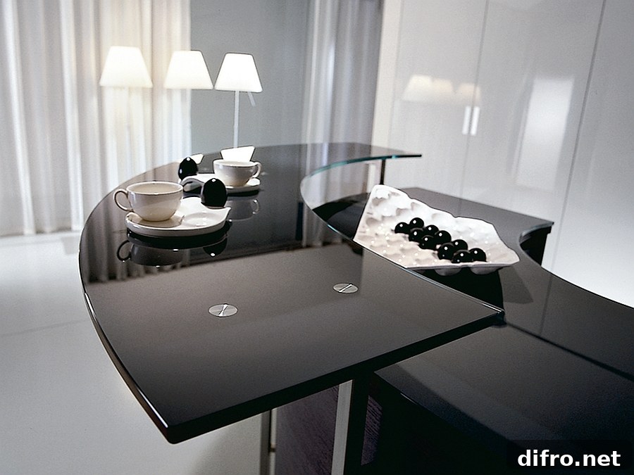 fabulous serving table and breakfast area