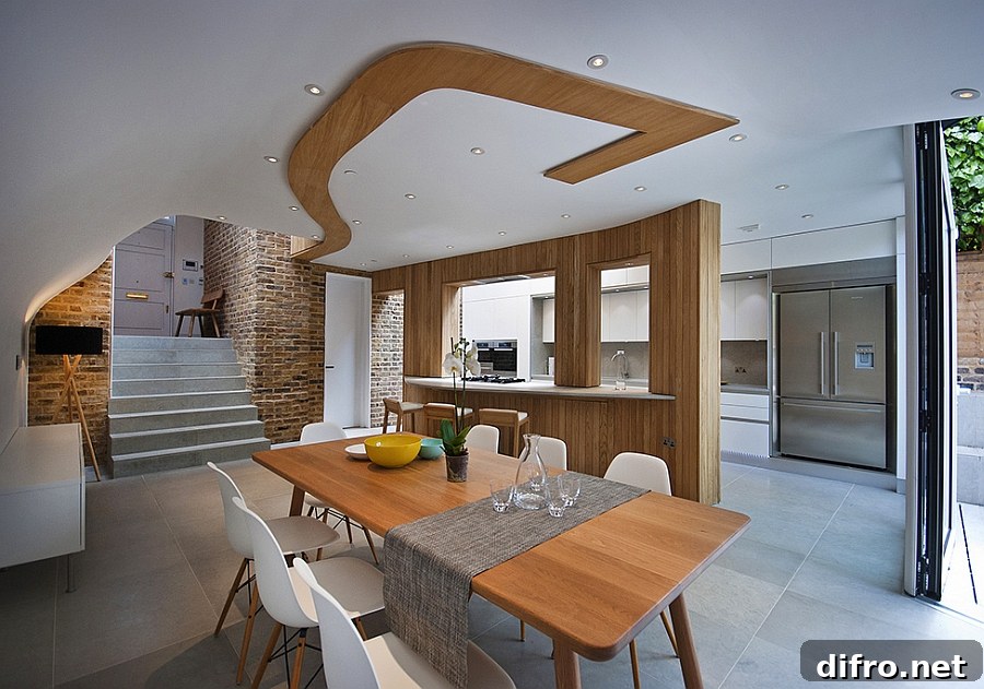 Stylish extension features spacious dining area