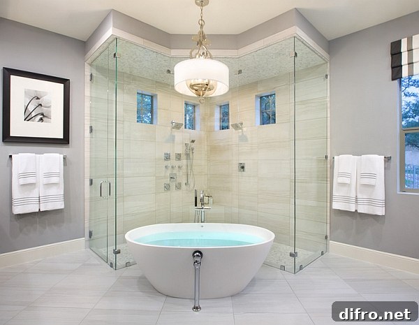 Combine the tub with a smart shower area